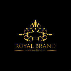 Logo Luxury with Golden Color