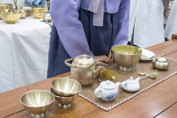 Traditional tea ceremony in korea