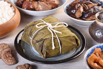 Chinese tradition food - steamed rice dumpling