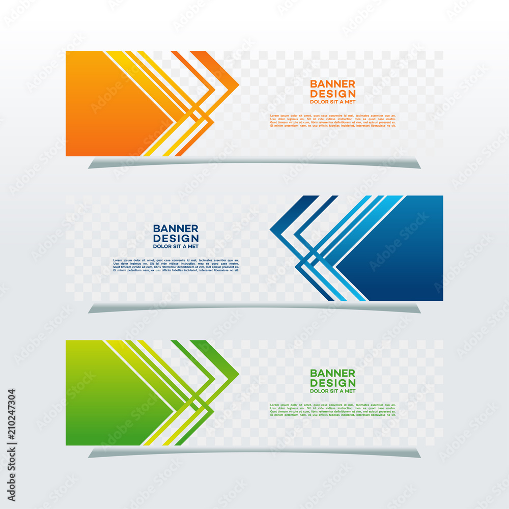 Wall mural abstract web banner design background or header templates in transparent background