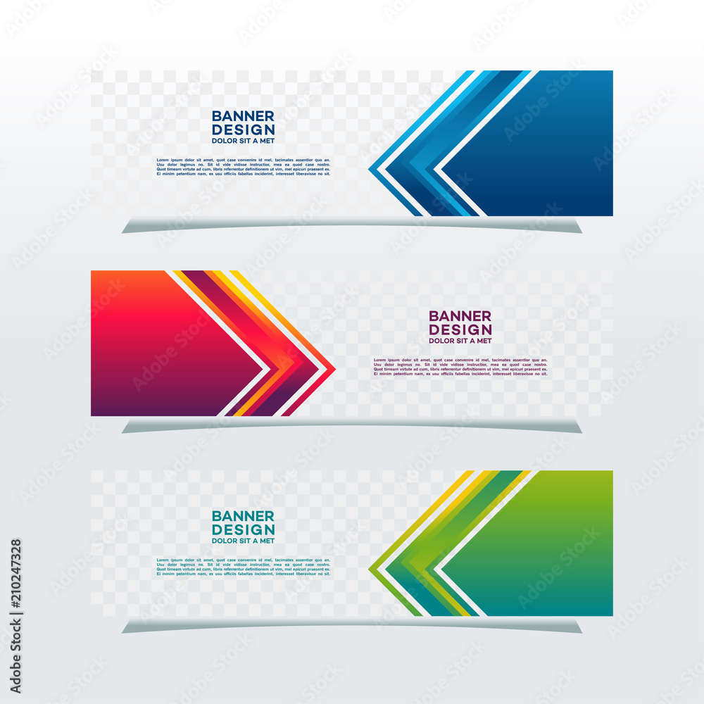 Wall mural abstract web banner design background or header templates in transparent background
