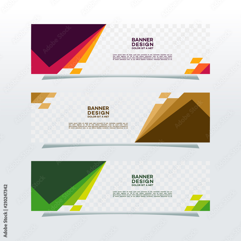 Wall mural abstract web banner design background or header templates in transparent background