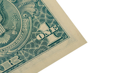 US dollar bill banknote closeup