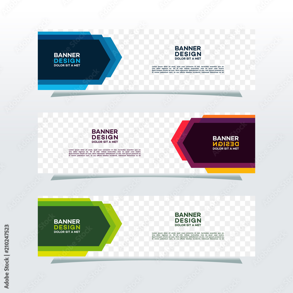 Wall mural abstract web banner design background or header templates in transparent background