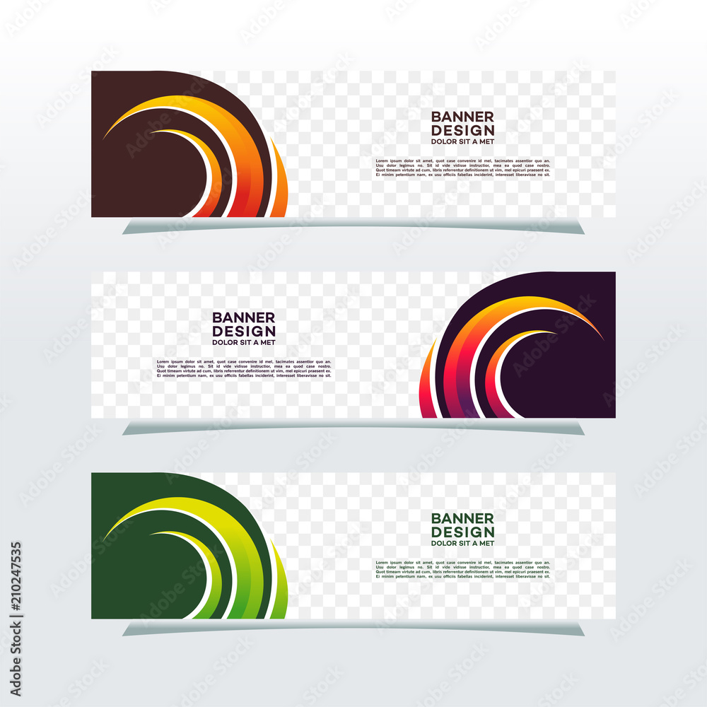 Wall mural abstract web banner design background or header templates in transparent background