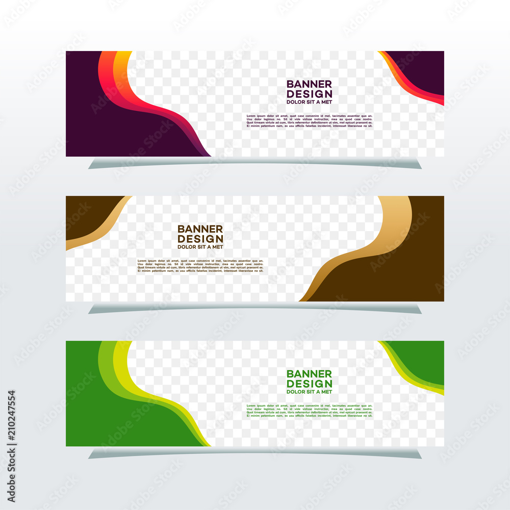Wall mural abstract web banner design background or header templates in transparent background