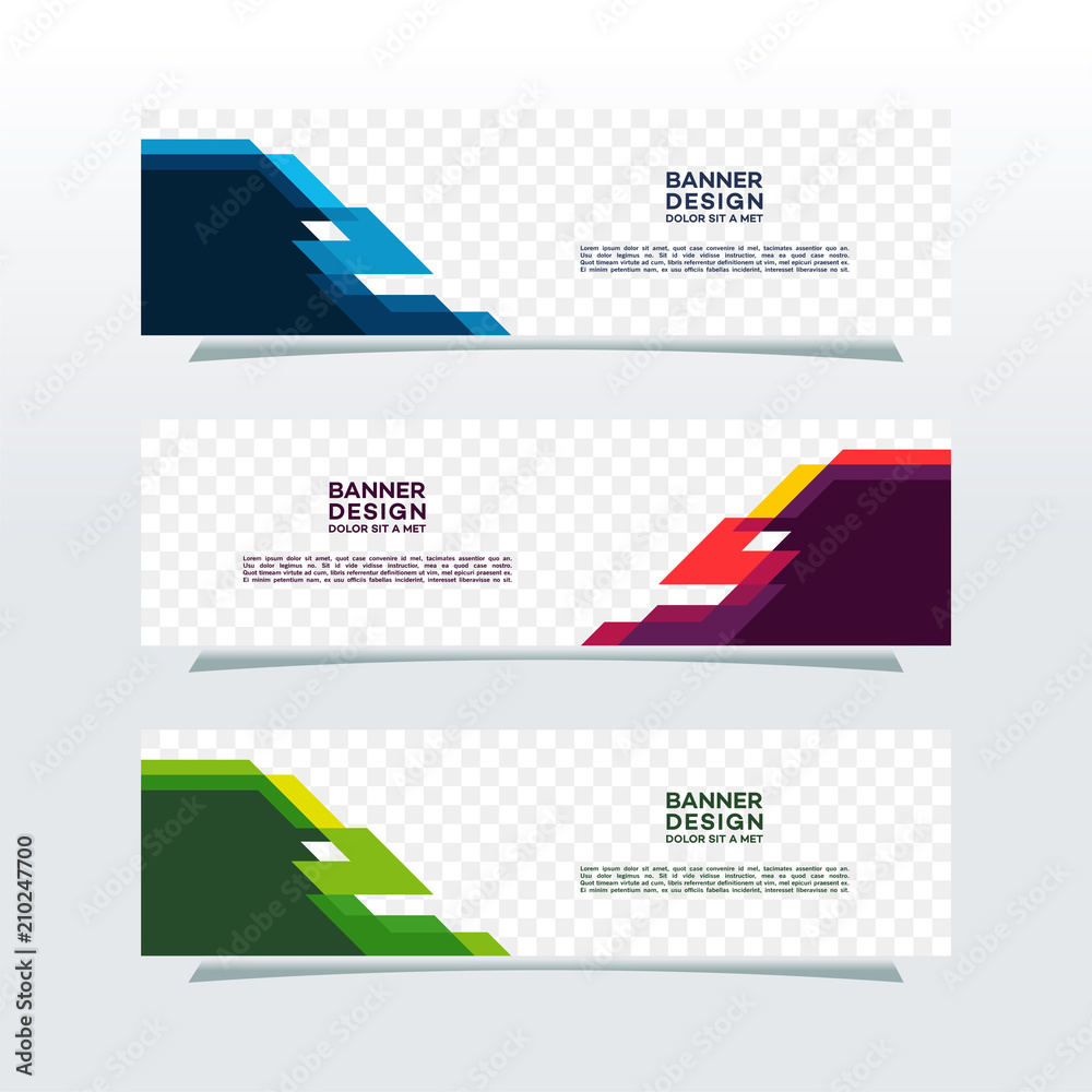 Wall mural abstract web banner design background or header templates in transparent background