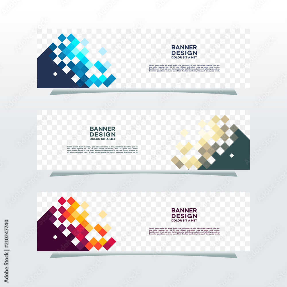 Wall mural abstract web banner design background or header templates in transparent background