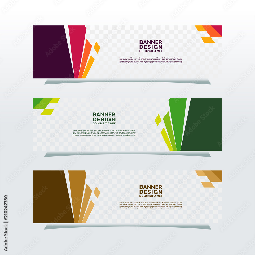 Wall mural abstract web banner design background or header templates in transparent background