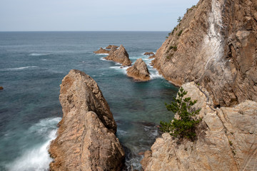 鳥取県岩美町　山陰ジオパークの千貫松島