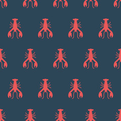 Pattern with crayfish