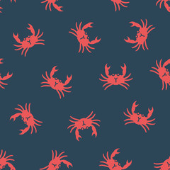 Vector pattern with crabs