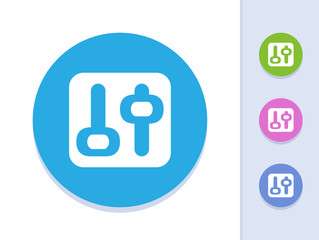 Settings Panel - Round Glyph Buttons