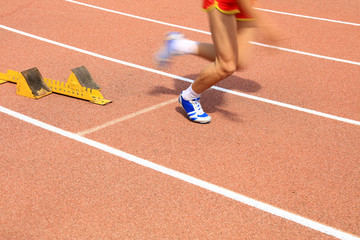 Fototapeta premium Sports meeting, the athlete sprint start