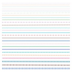 Set Of Colorful line grunge hand drawn textures.