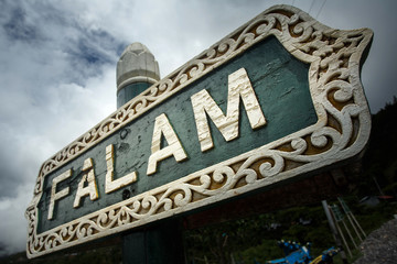 Obraz premium Falam Sign, Myanmar (Burma)