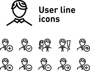 User line icons