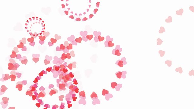 Abstract heart on white background - 4k, loop, alpha
