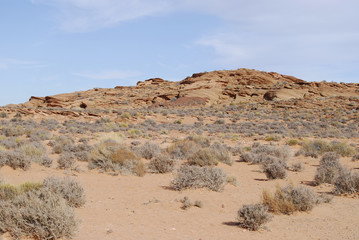 Fototapeta na wymiar Sandstone desert landscape of Arizona