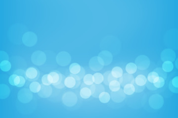 Abstract white bokeh blur on blue sky background vector illustration.
