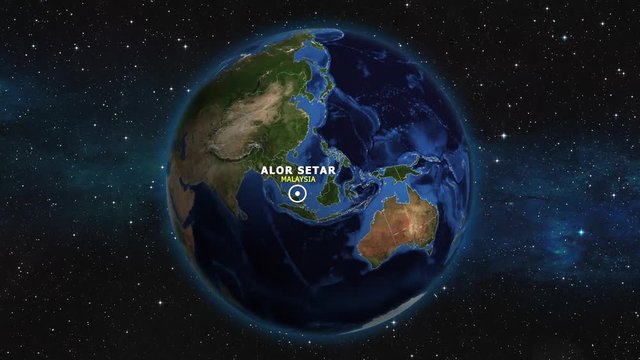 MALAYSIA ALOR SETAR ZOOM IN FROM SPACE