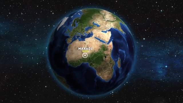 NIGER MARADI ZOOM IN FROM SPACE