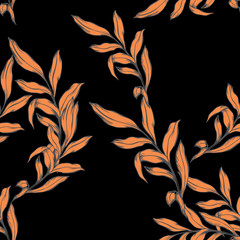 Abstract elegance pattern with floral background.