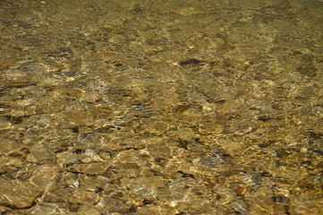Clean mountain river - stones