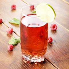 Lime and mint raspberry Fruit beer