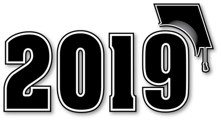 2019 with Graduation Cap