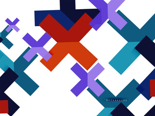 Obraz premium Multicolored abstract geometric shapes, geometry background for web banner