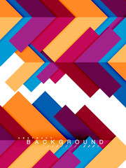 Multicolored abstract geometric shapes, geometry background for web banner