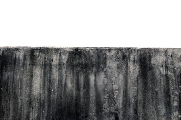 wall surrounding Texture of the gray polished concrete wall with scratches on white background