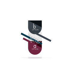 Minimal flat clean abstract option step infographic design element, geometric shapes - round squares, circles and lines layout with sample text