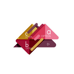 Triangle data visualization design, option infographic layout