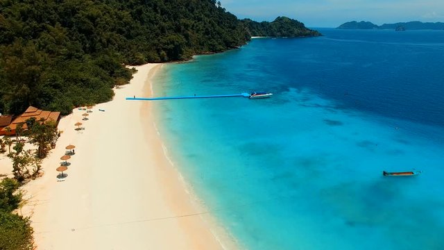 aerial view of beautiful sea beach of nyang oo phee island myanmar