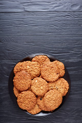 Oatmeal raisin and peanut Cookies, top view