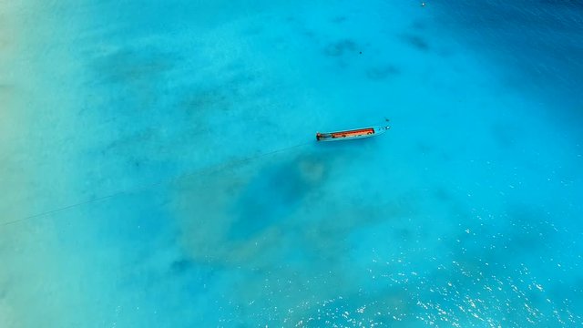 aerial view of beautiful clear sea water of nyang oo phee island andaman sea myanmar
