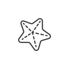 Obraz premium Caribbean Starfish outline icon. linear style sign for mobile concept and web design. Sea star simple line vector icon. Symbol, logo illustration. Pixel perfect vector graphics