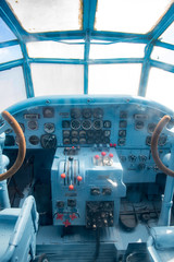 cockpit of old plane