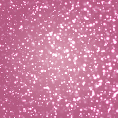 Falling snow on pink background