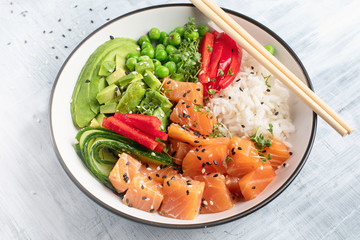 Salmon poke bowl