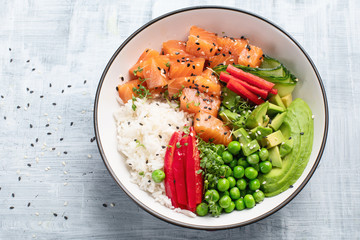 Salmon poke bowl