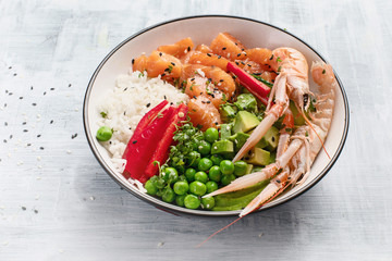 Salmon poke bowl