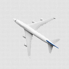 Gordijnen Model vliegtuig, vliegtuig mock up.clipping path © hakinmhan