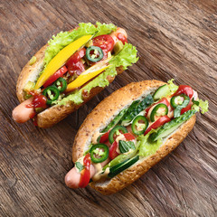 Delicious homemade hot dogs