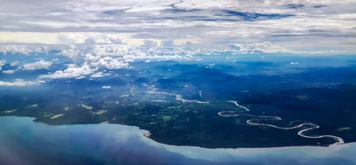 Rolgordijnen Aerial view to Madang province Papua New Guinea © homocosmicos
