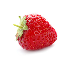 Tasty red strawberry on white background