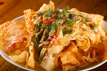 Quesadilla with sauce