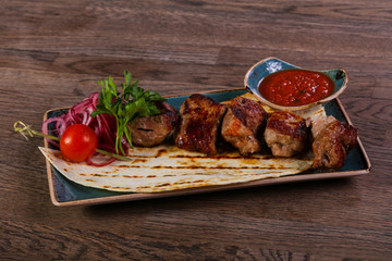 Pork kebab barbeque
